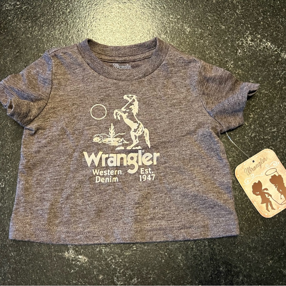 Wrangler Kids' Heathered Brown T-Shirt